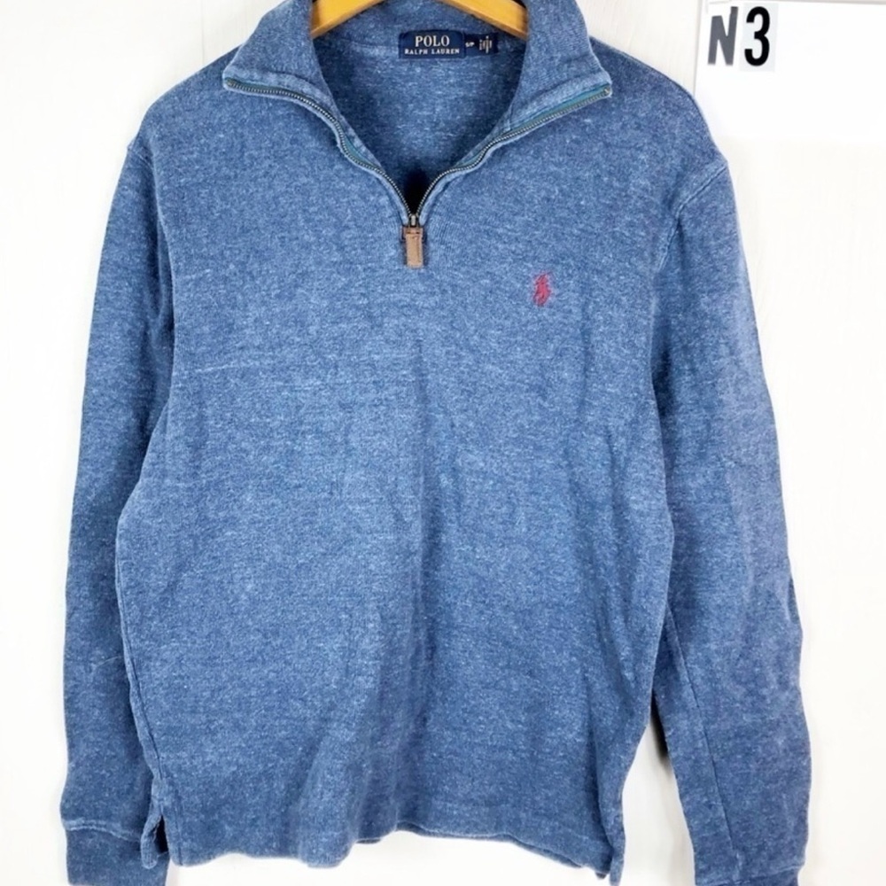 Ralph Lauren polo cotton quarter zip sweater S